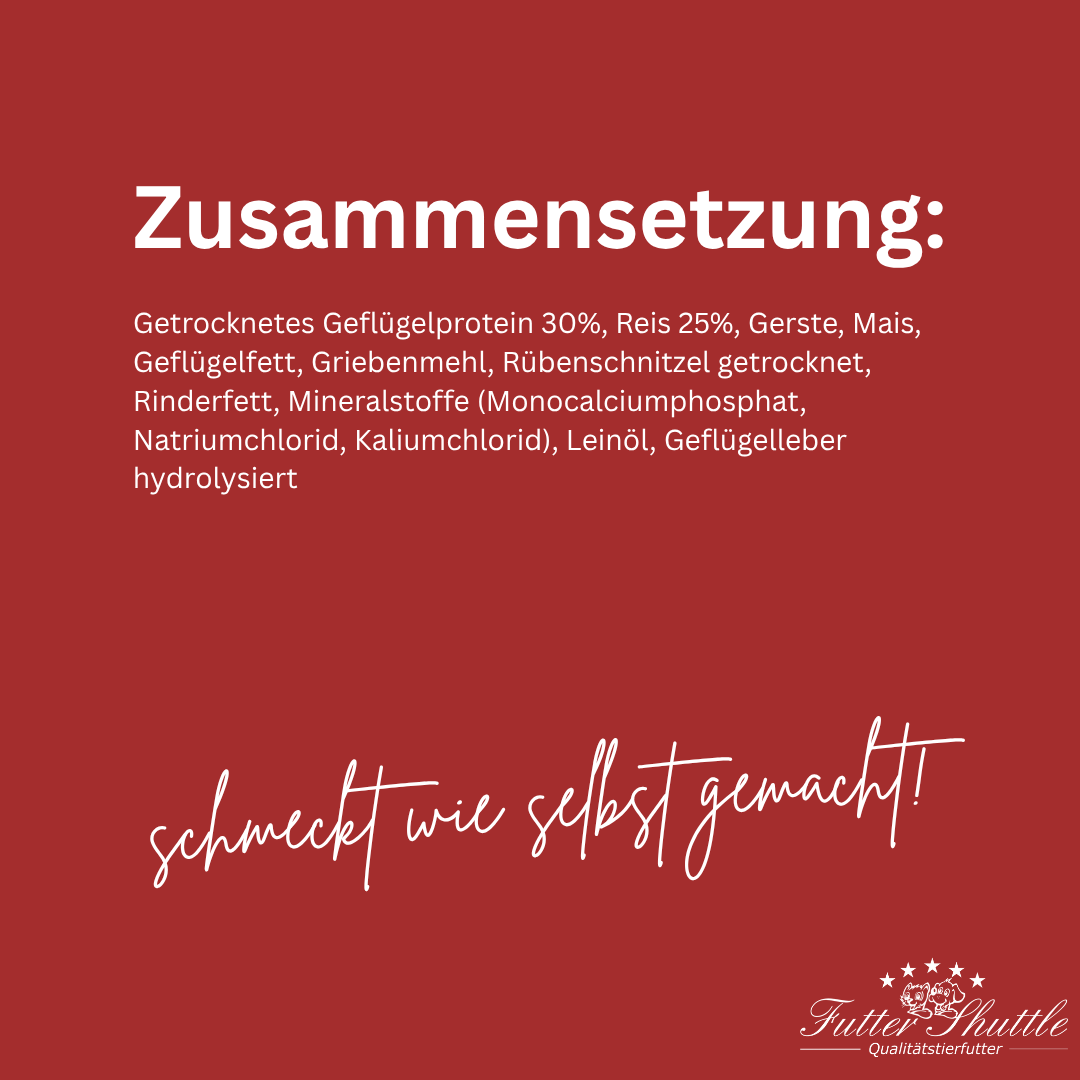 Probe Welpenfutter. Welpen Trockenfutter für große Rassen. Im praktischen 200g Probierbeutel