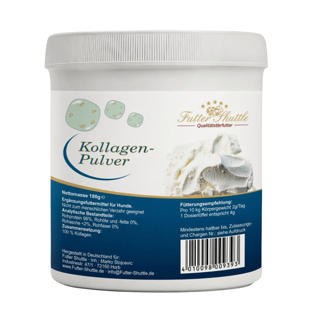 Kollagen Pulver Hund Gelenke 180g  – Premium Unterstützung für den Bewegungsapparat