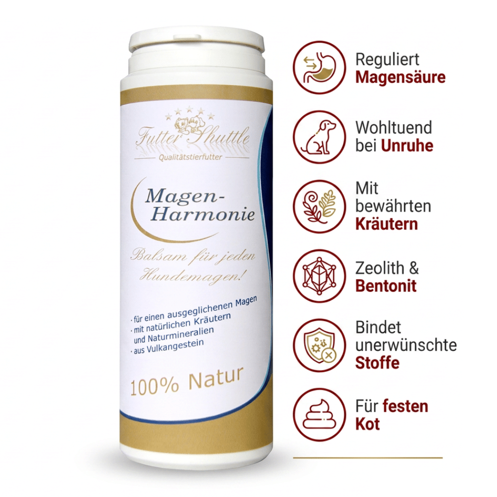 Magen Harmonie für Hunde – Ergänzungsfuttermittel zur Magenregulierung | 250 g Dose