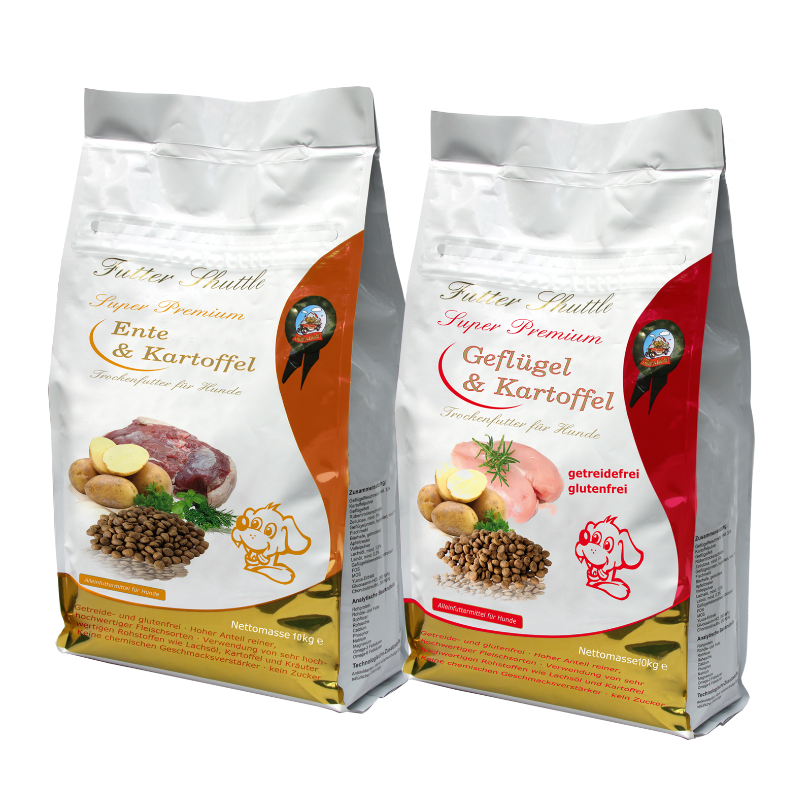 Getreidefreies Hunde Trockenfutter Sparpaket – Geflügel & Ente mit Kartoffel – 20 kg (2 × 10 kg)