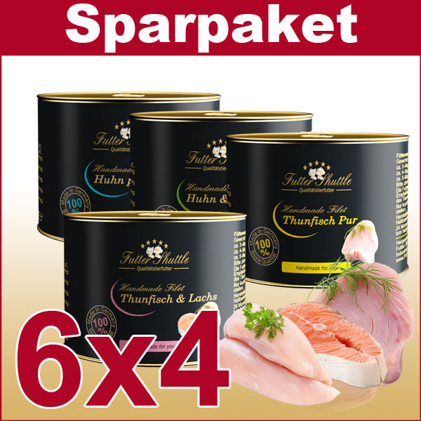 Sparpaket Katzen Nassfutter mit feinstem Handmade Filet. Filet M