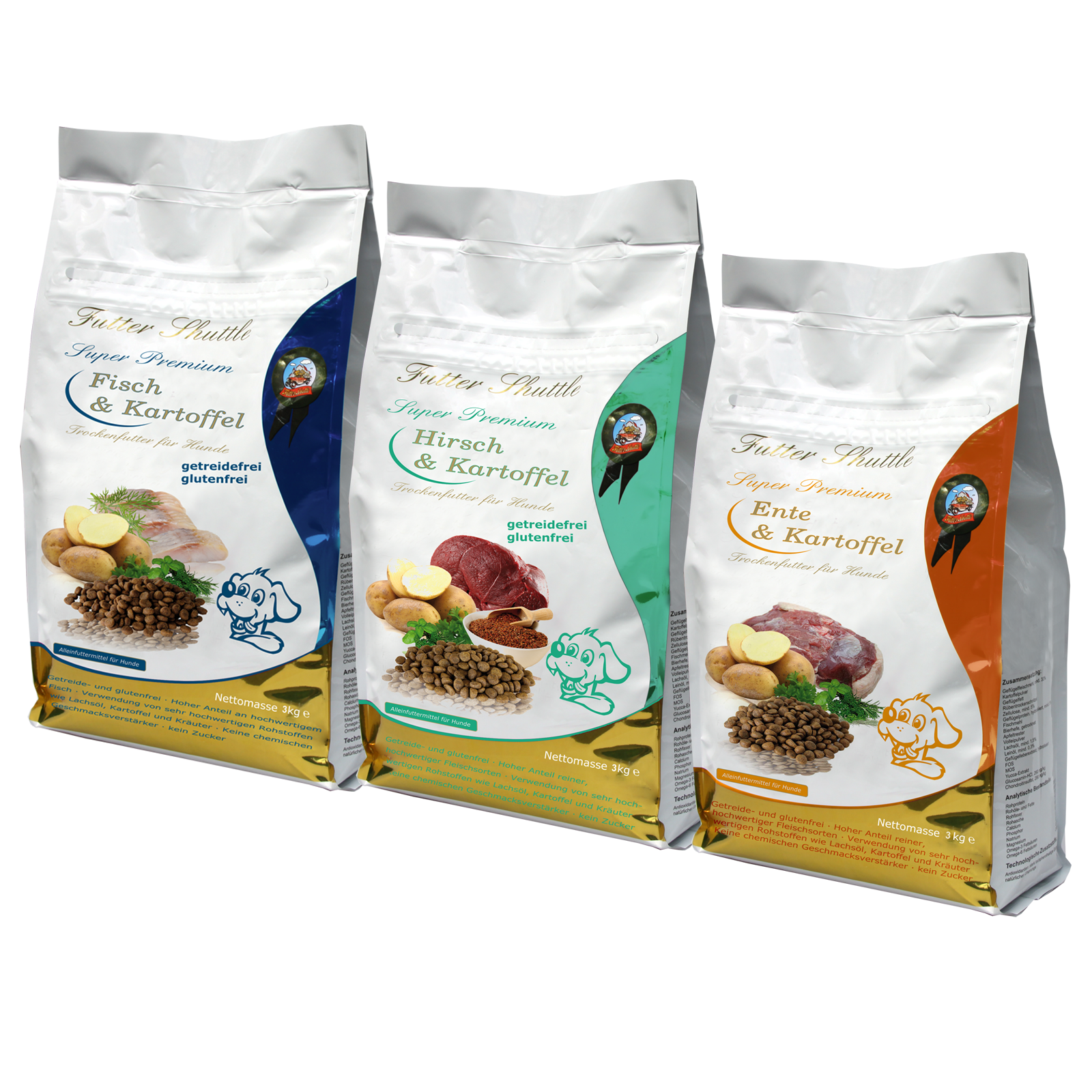 Sparpaket Getreidefreies Hundefutter | 3 x 3kg gemischt | AKTIONSPREIS