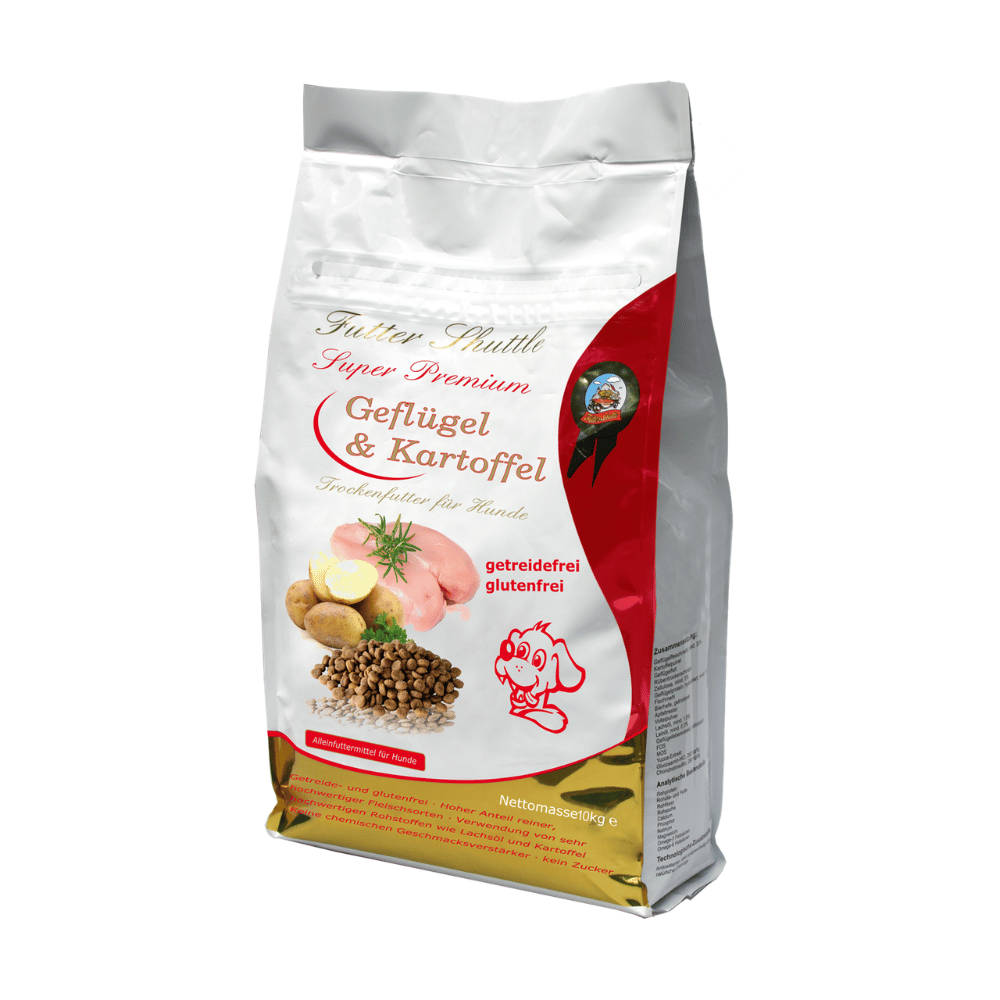 Allergiker Hundefutter Geflügel & Kartoffel – Getreidefreies Trockenfutter 10 kg