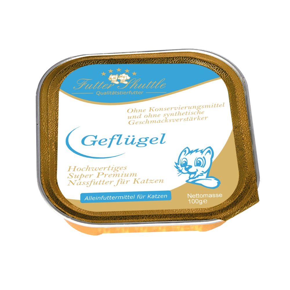 Günstiges Katzenfutter Nassfutter XL Sparpaket – 42 × 100 g Premium Schalen mit 7 Sorten