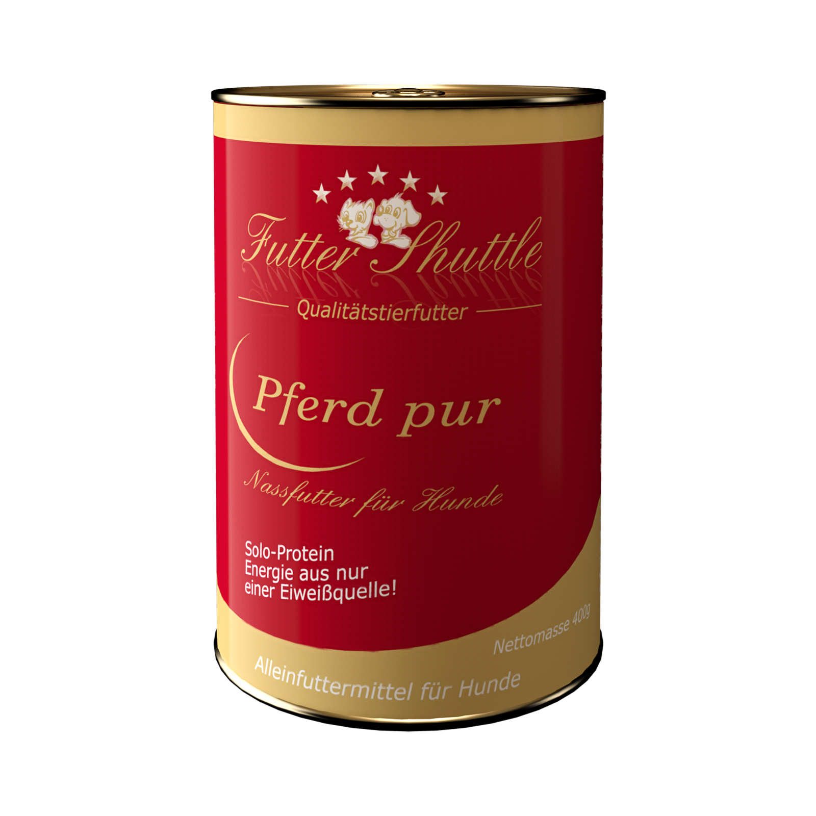 Hunde Nassfutter für Allergische Hunde. Pferd pur 400g -  Hochwertiges Hundefutter Nassfutter aus einer Proteinquelle