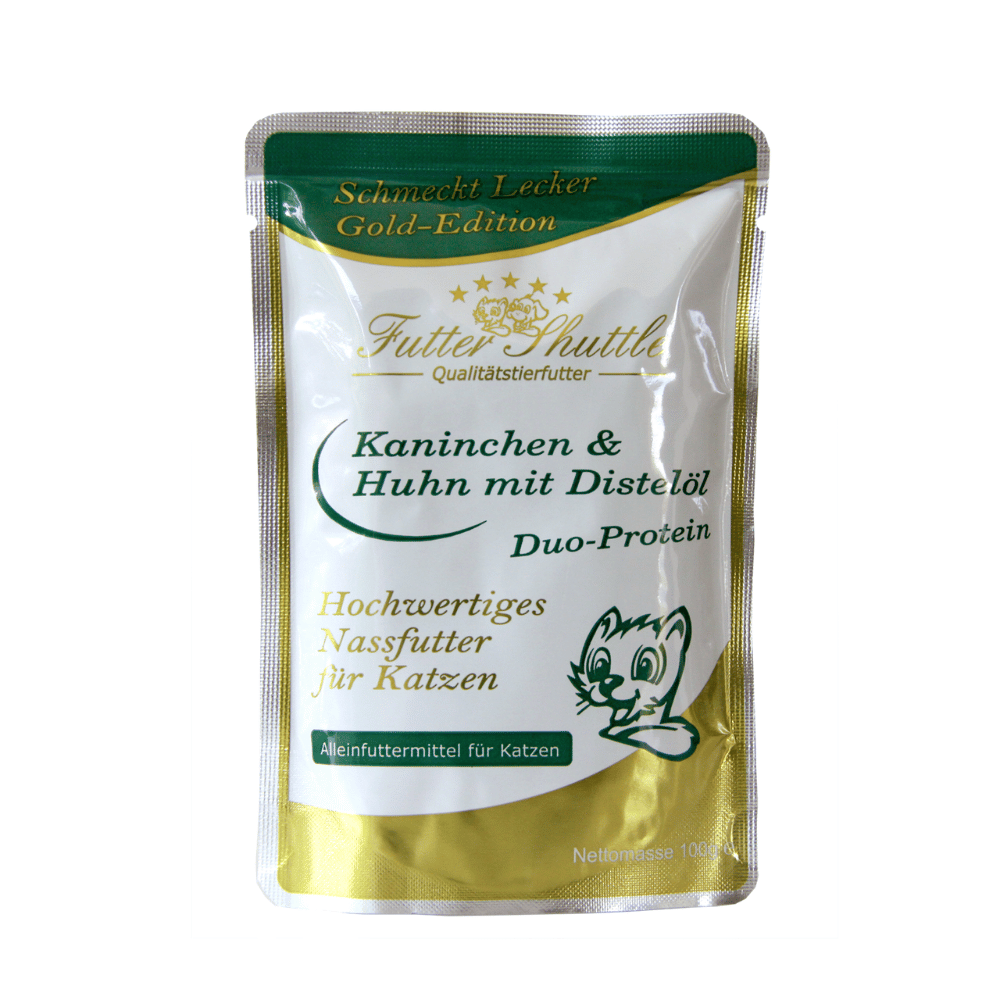 Sparpack Getreidefreies Katzenfutter Plus 10 & Gold Edition Nassfutter – Trocken- & Nassfutter Mix 3 kg + 12 × 100 g