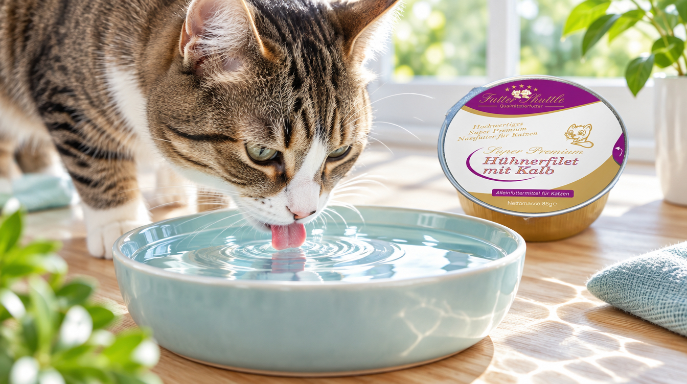 Wasseraufnahme bei Katzen: Trinkplätze und Futter im Alltag