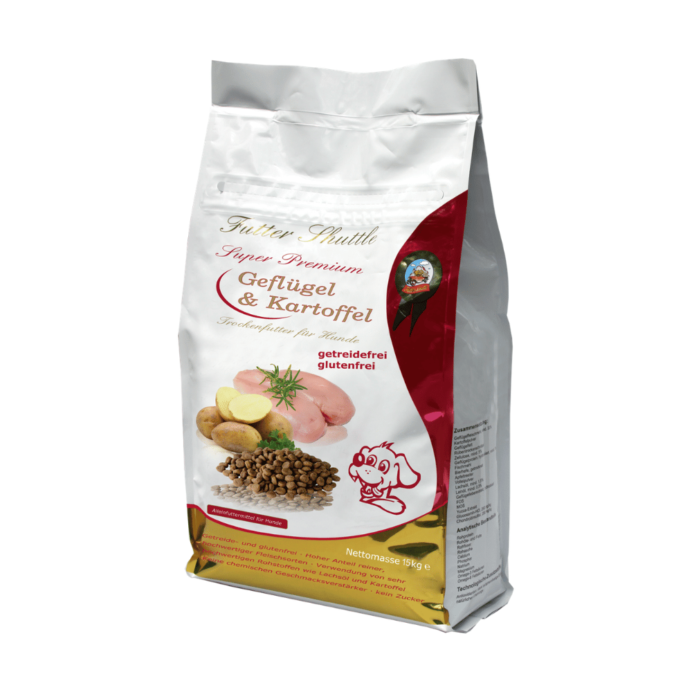 Geflügel und Kartoffel 15kg (42% Protein) - Hundefutter ohne Getreide