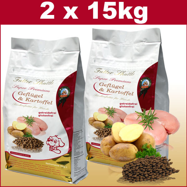 Sparpaket Hunde Trockenfutter Getreidefrei mit Geflügel & Kartof