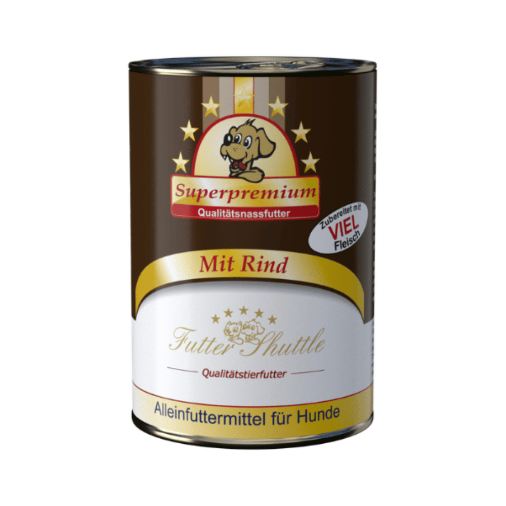 Hochwertiges Nassfutter Hund | Rind 400g Dose