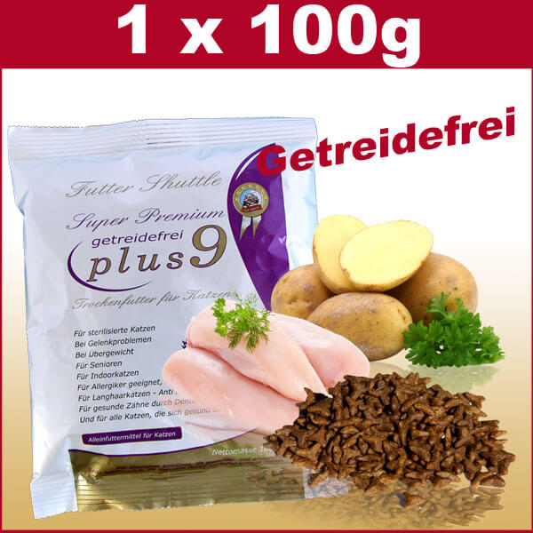 Katzenfutter Getreidefrei Proben. Plus9 mit 9 Pluspunkte für Ihr
