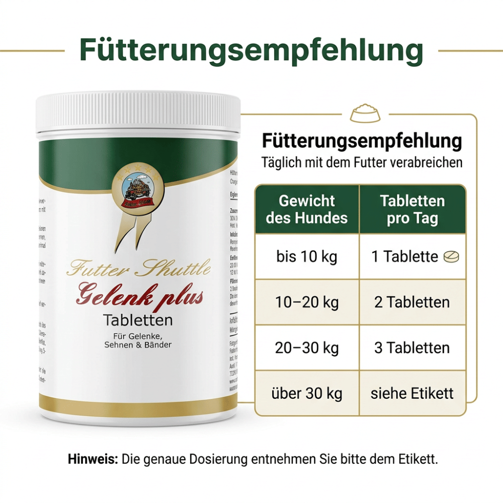 Futter Shuttle - Gelenk Plus 120g – Premium-Nahrungsergänzung für Hunde