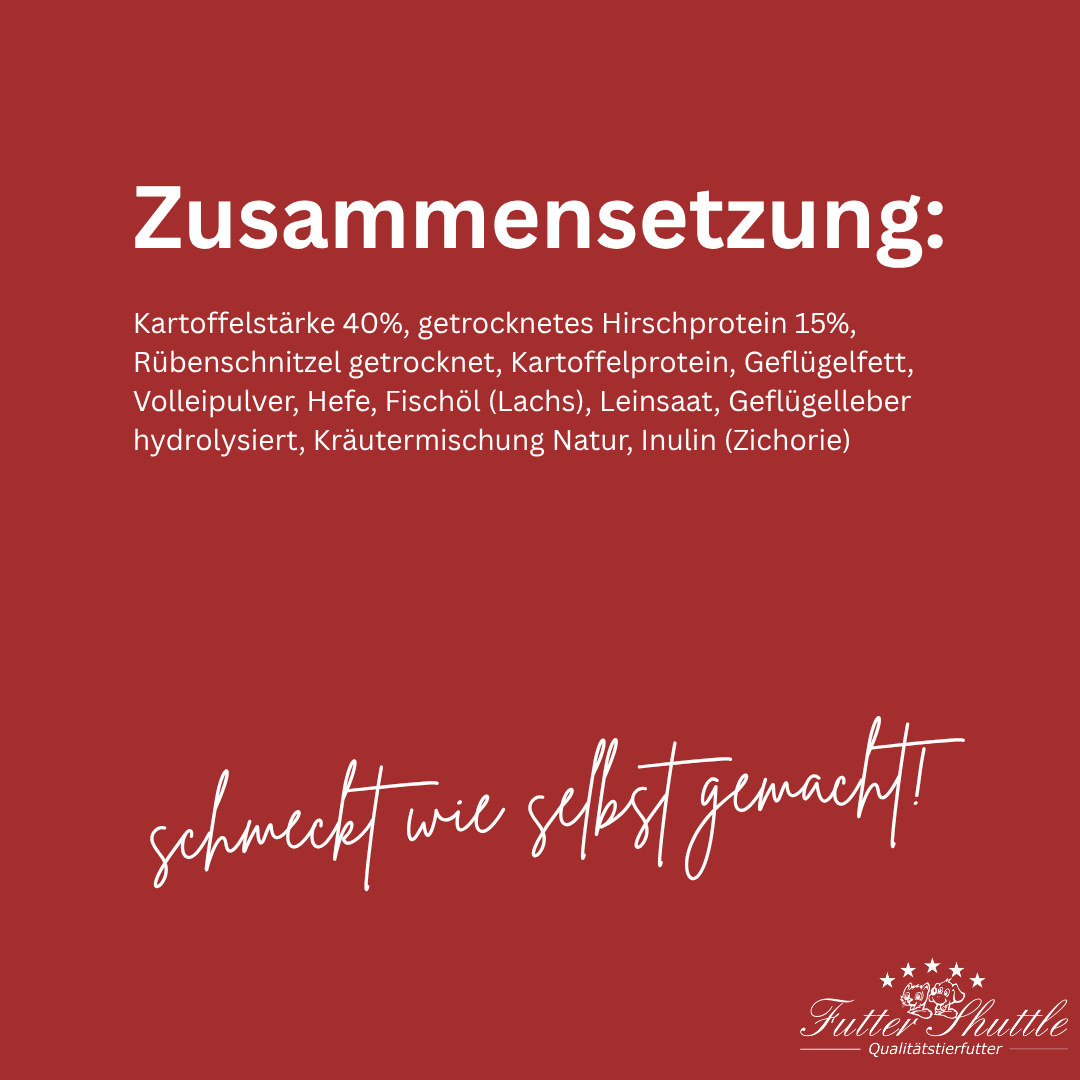 Getreidefreies Hunde Trockenfutter Sparpaket – Hirsch & Kartoffel Monoprotein – 20 kg (2 × 10 kg)